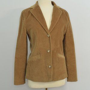 L.L. Bean Corduroy Riding Jacket Blazer Cotton Blend Honey Brown Camel 0YRB1 8R